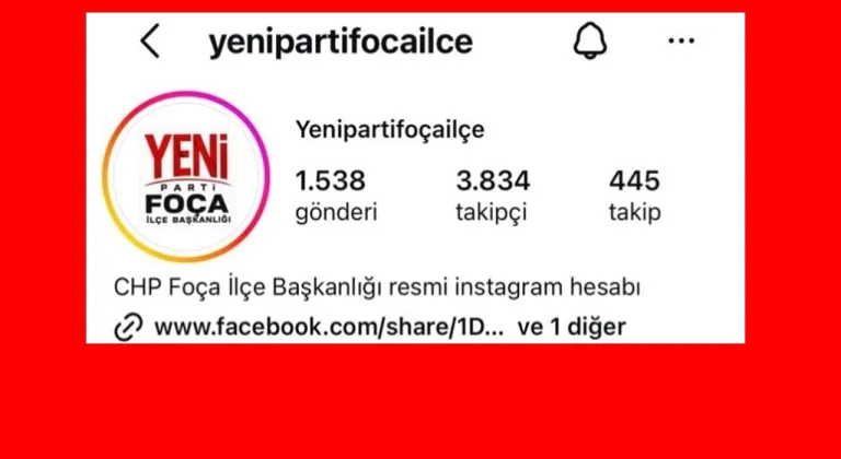 YENİ PARTİ, FOÇA CHP'NİN INSTAGRAM HESABINI ÇALMAYA ÇALIŞTI